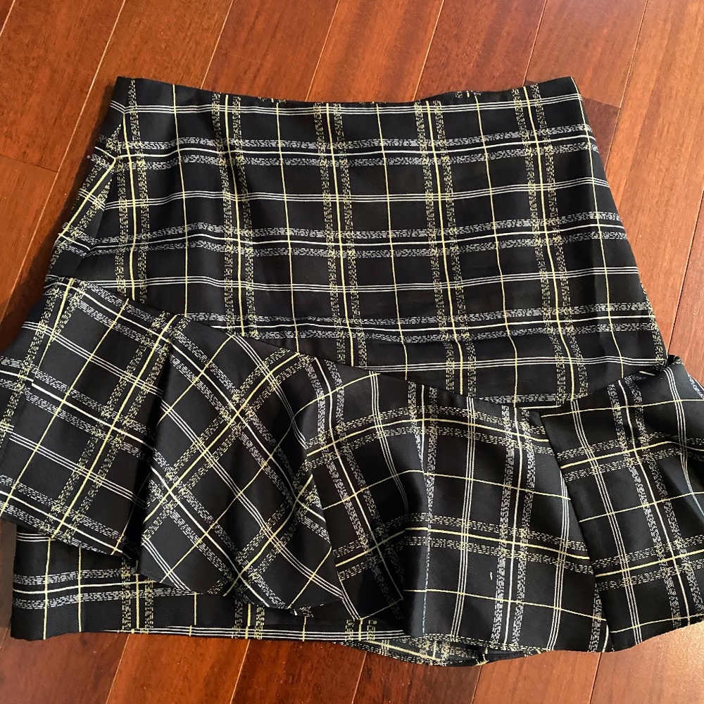 Theory Silk Ruffle Miniskirt, Size 00